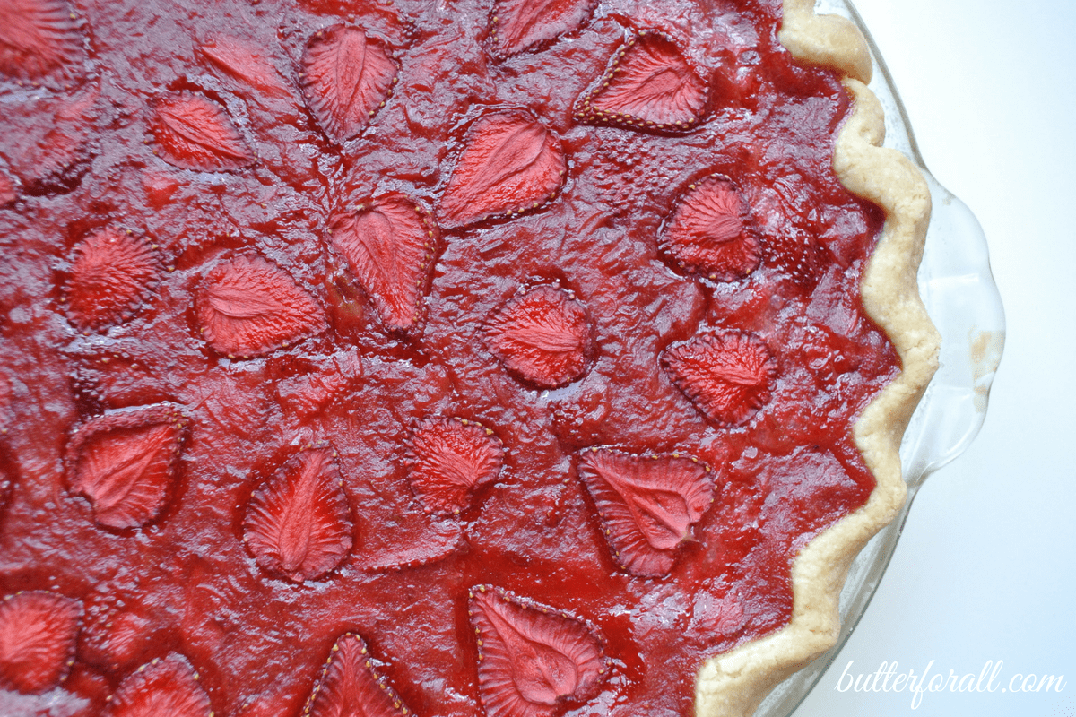 Traditional Strawberry Rhubarb Pie With Maple Whipped Cream Butter 