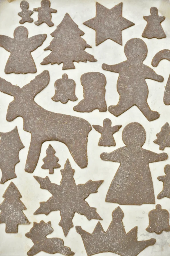 Cut out gingerbread shapes.