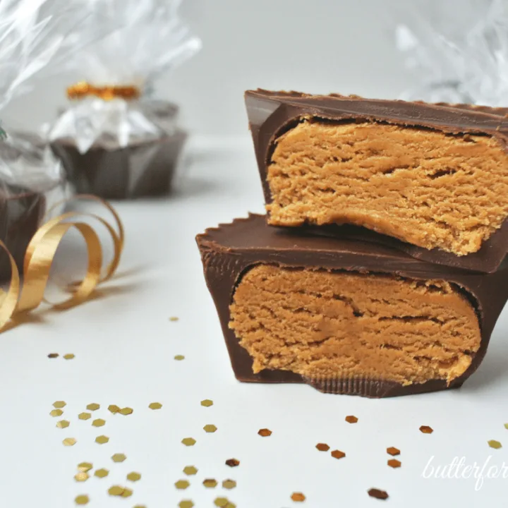 All Natural Raw Honey Sweetened Peanut Butter Cups make an excellent party favor, gift or stocking stuffer!