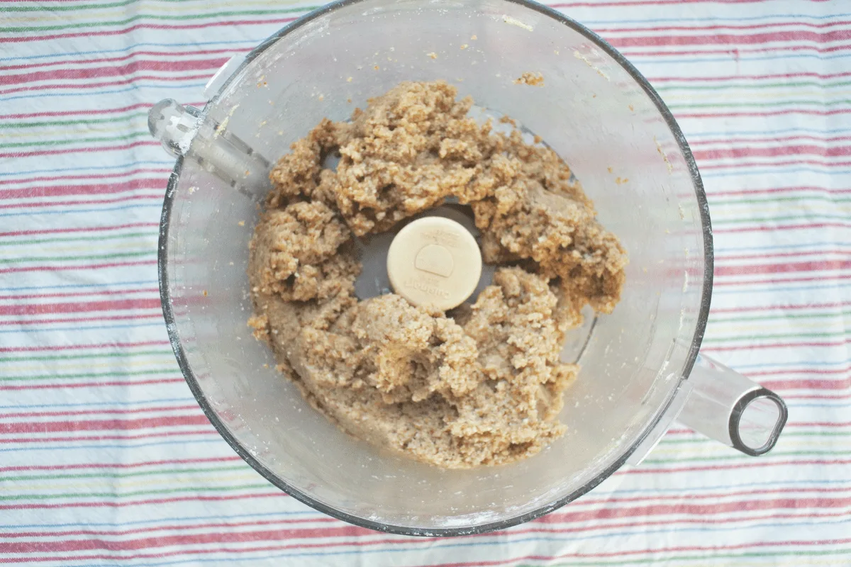 A bowl of snowball cookie dough.