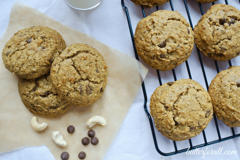 Chocolate Chip Cashew Cookies Make Them in Your Food Processor • Butter For All