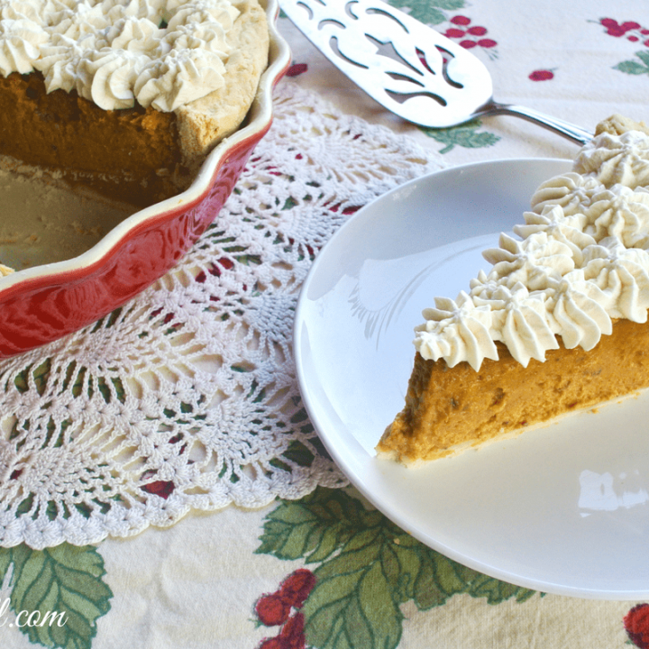 Date Sweetened Winter Squash Pie With Maple Whipped Cream