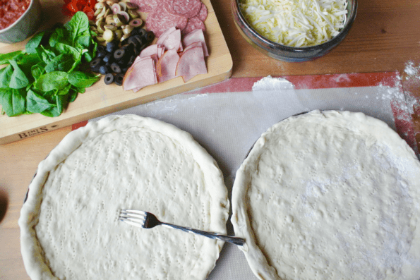 Sourdough pizza crust ready to top.