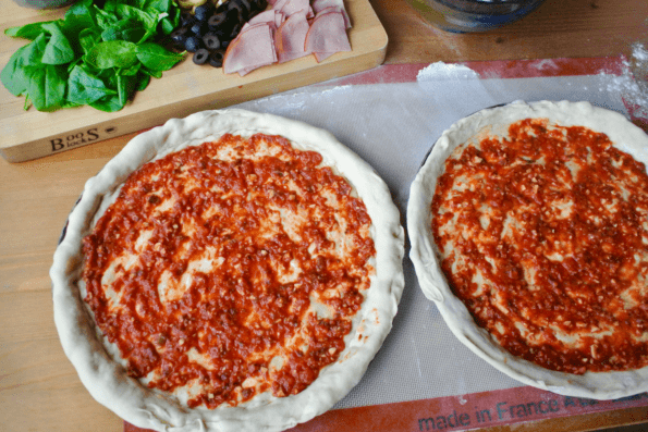 Make Your Sourdough pizza crusts with sauce.