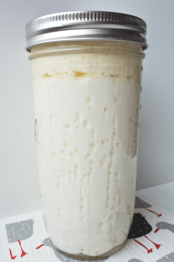 A bubbly jar of clabber.