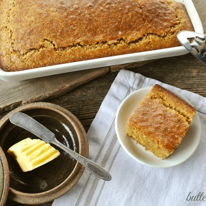 Clabber Milk Corncake-A Healthy Soaked Grain Cornbread