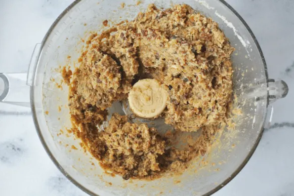 Cookie dough mixed in a bowl.