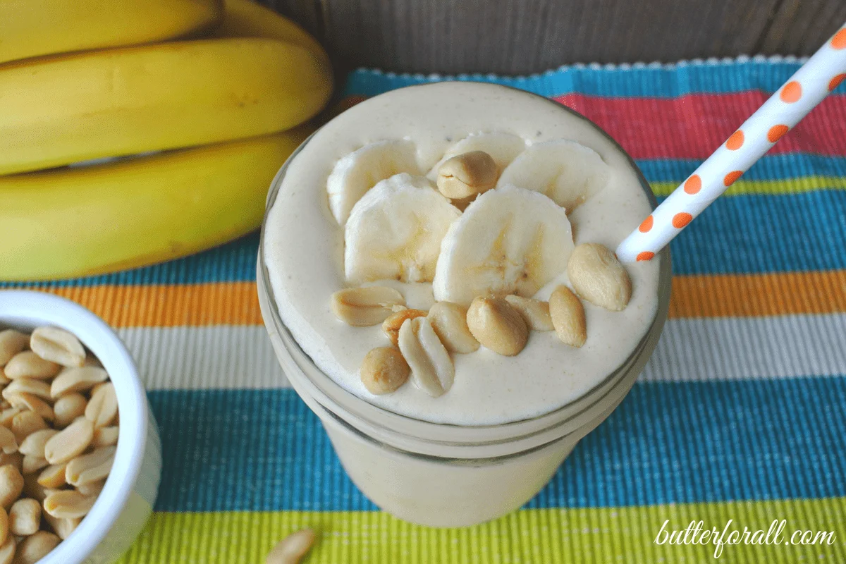 Peanut Butter, Honey And Banana Milkshake, 4 Wholesome Ingredients, Refined Sugar Free