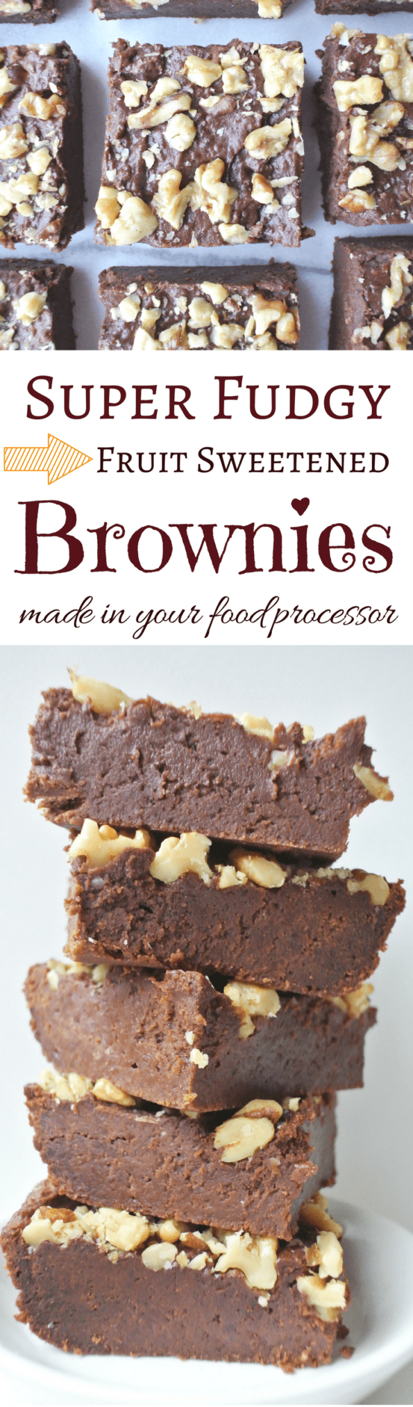 Collage of a pan and a stack of brownies with text overlay.