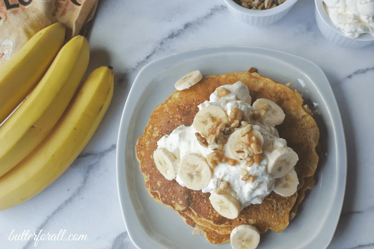 Banana Nut Sourdough Pancakes