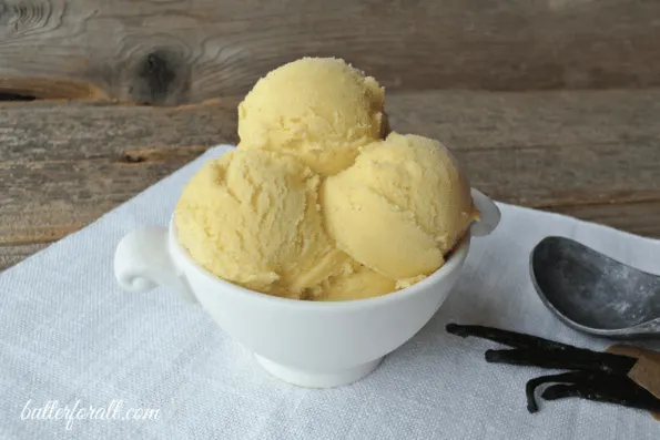 Raw 4 Ingredient Vanilla Bean Ice Cream