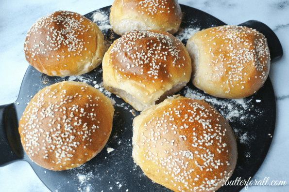 Soft And Chewy Sourdough Burger Buns