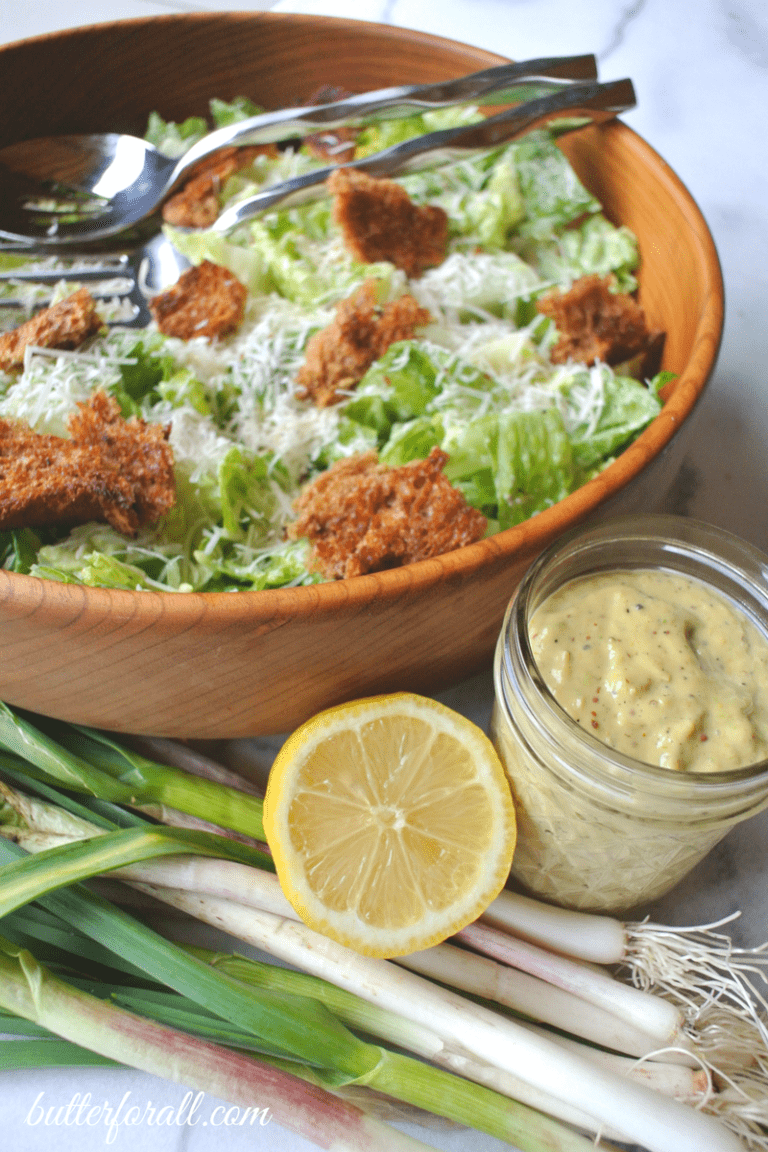 Spring Garlic and Lemon Caesar Dressing • Butter For All