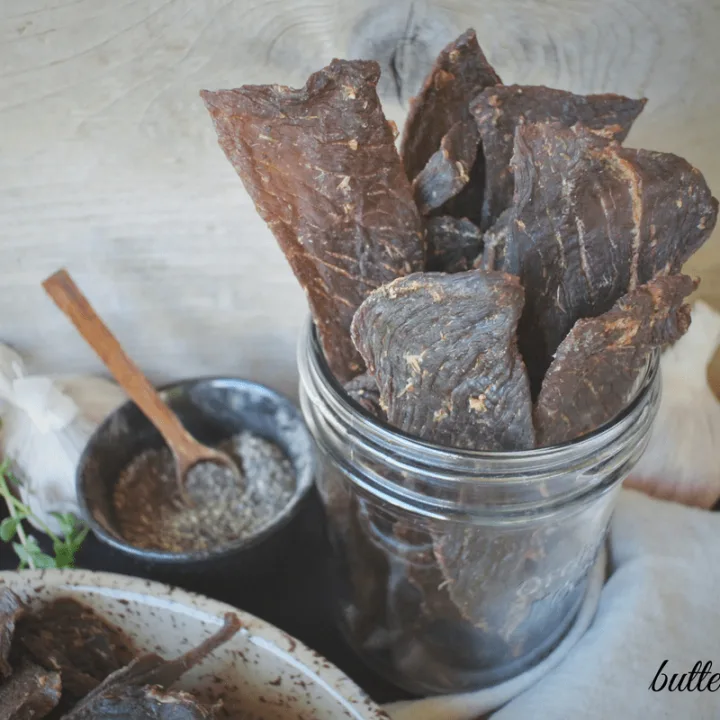 Homemade, Sugar-free, Spicy Herbed Beef Jerky. Paleo and Keto friendly!