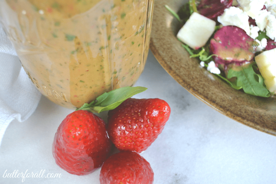 Strawberry Basil Vinaigrette Dressing, Dipping Sauce, and Marinade