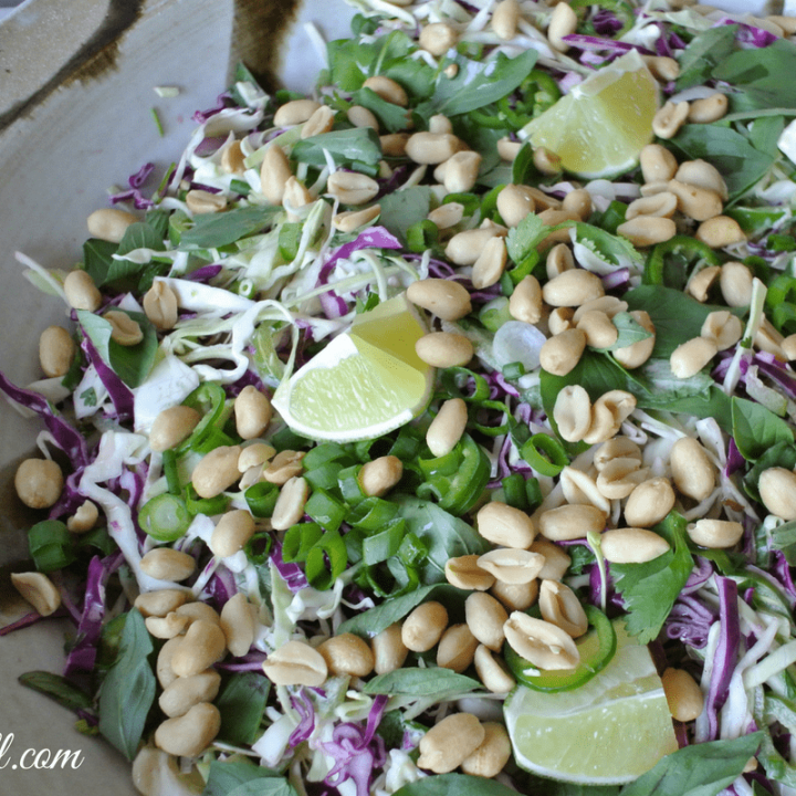 Thai Basil And Roasted Peanut Slaw