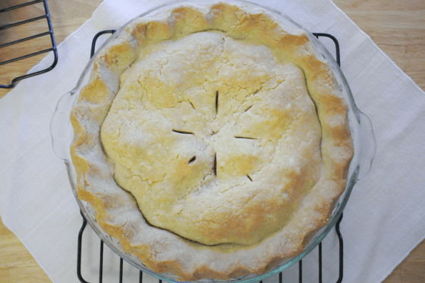 The pie after baking.