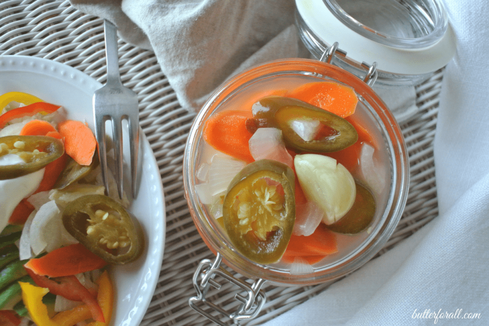 Traditionally Fermented Spicy Vegetables Pickles Escabeche • Butter For All