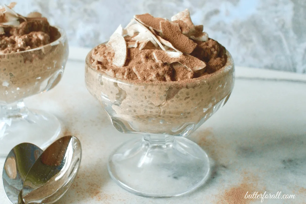 Chocolate Coconut And Almond Chia Seed Pudding