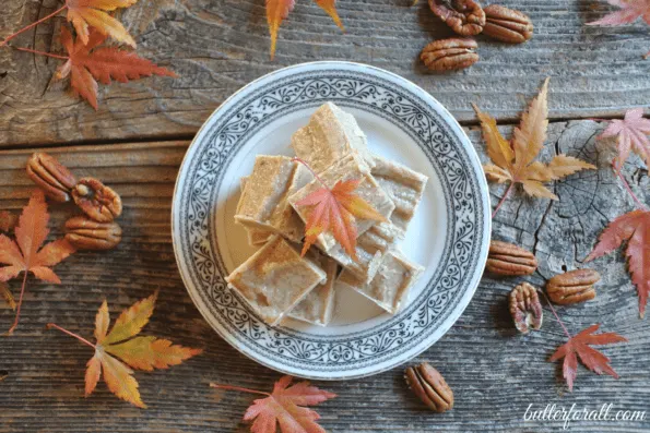 This maple pecan fudge is the perfect fall snack, loaded with healthy fats and low in carbs so you can indulge with this recipe!