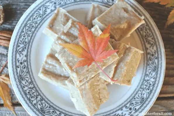 A plate of maple pecan fudge.