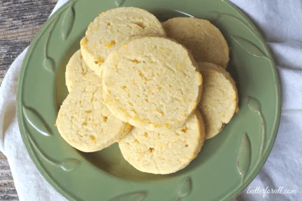 A plate of grain-free orange cream cookies.