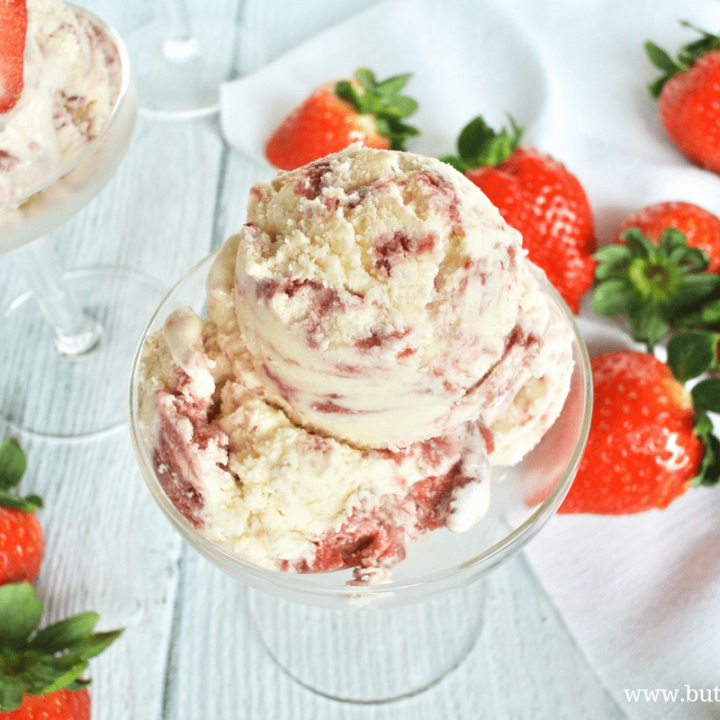Real Strawberry Cheesecake Ice Cream