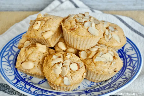 Really Easy Sourdough Muffins with Banana and Nut Butter