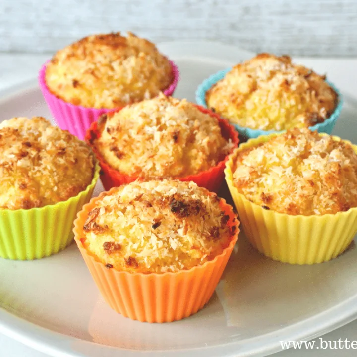 Grain-Free Toasted Coconut Cupcakes - With Keto Friendly Option