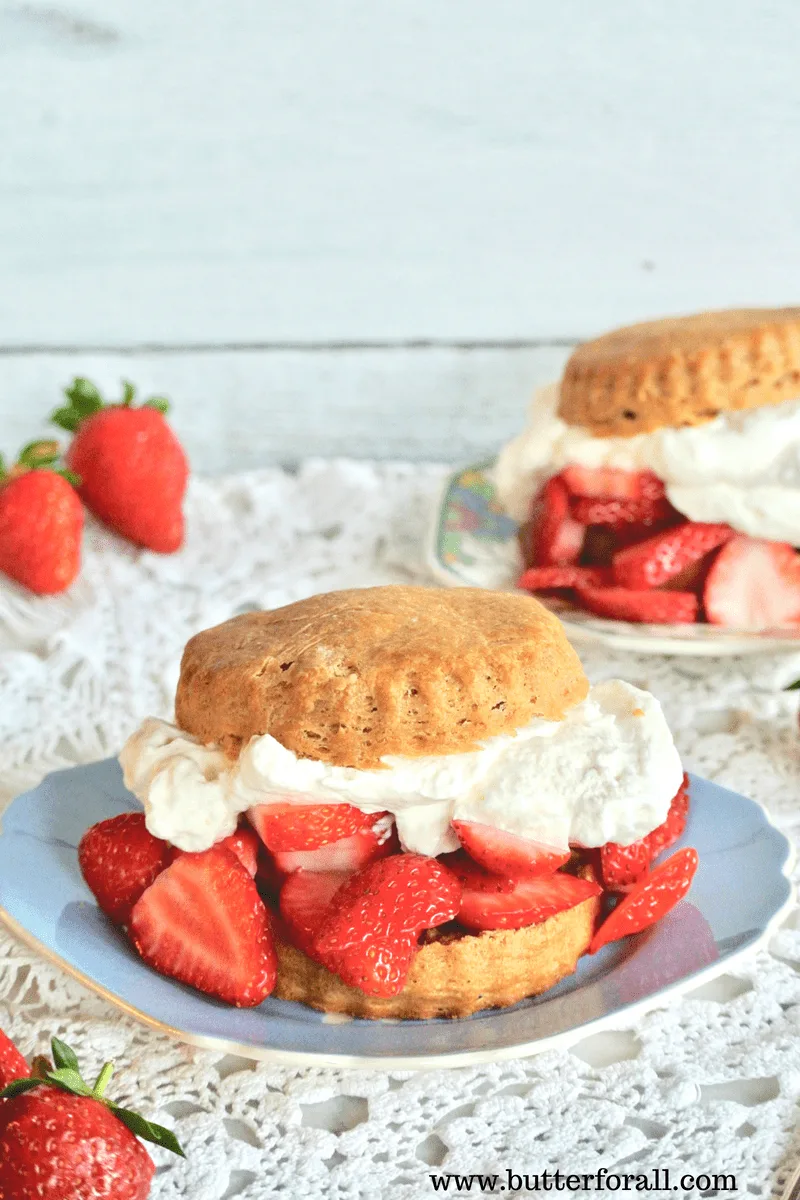 Delicious sourdough Shortcakes that are traditionally leavened and perfectly soft and sweet.