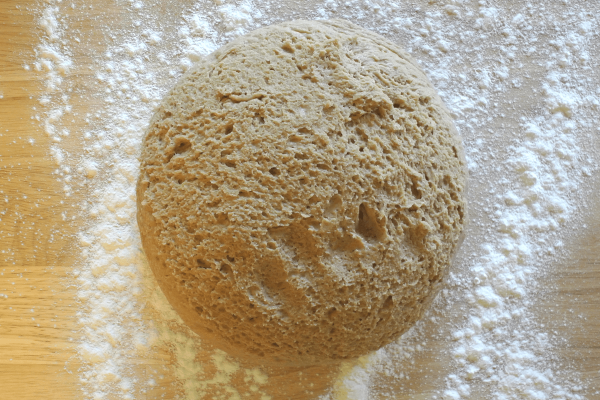 Sweet Sourdough Shortcake Dough ready to be shaped.
