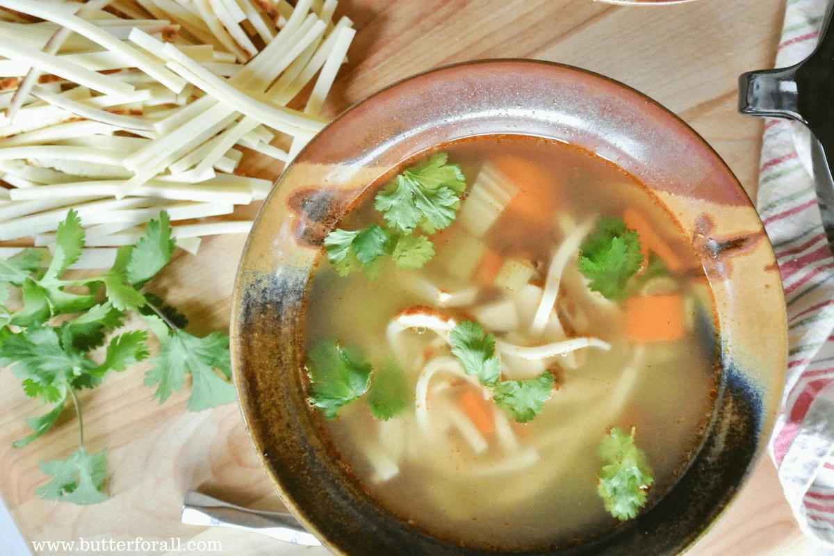 The Perfect Chicken Noodle Soup. Low-Carb, Grain-Free and Kept Friendly