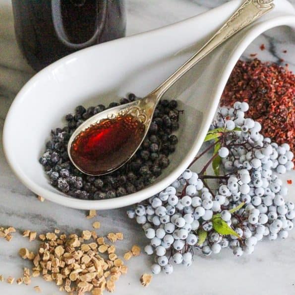 Elderberry Syrup And Herbs