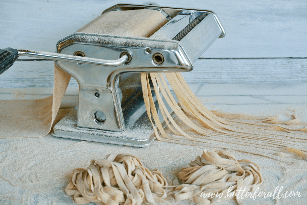 This Whole Wheat Sourdough Pasta is made with properly soured and sprouted grains for a delicious healthy pasta that you can feel good about!