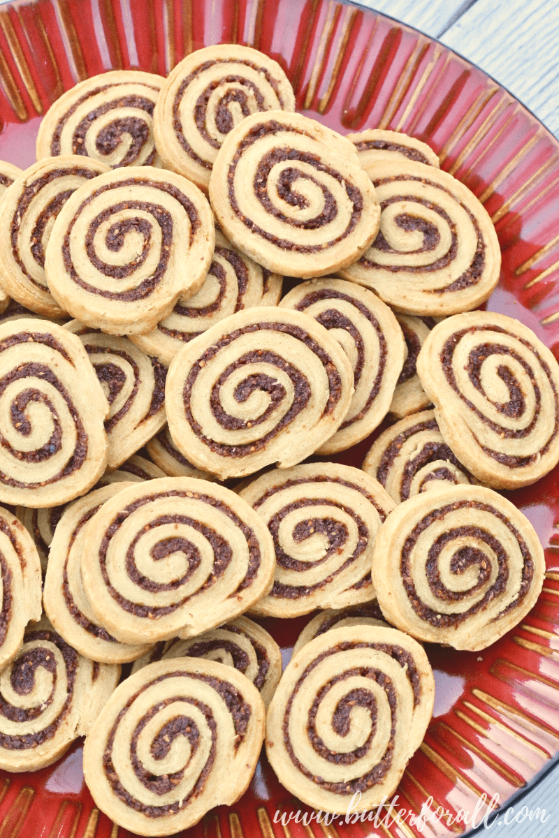 A big plate full of these flaky jammy cranberry sourdough pinwheels will make a big splash on your holiday table! #realfood #properlypreparedgrains #nourishingtraditions #sourdough #refinedsugarfree