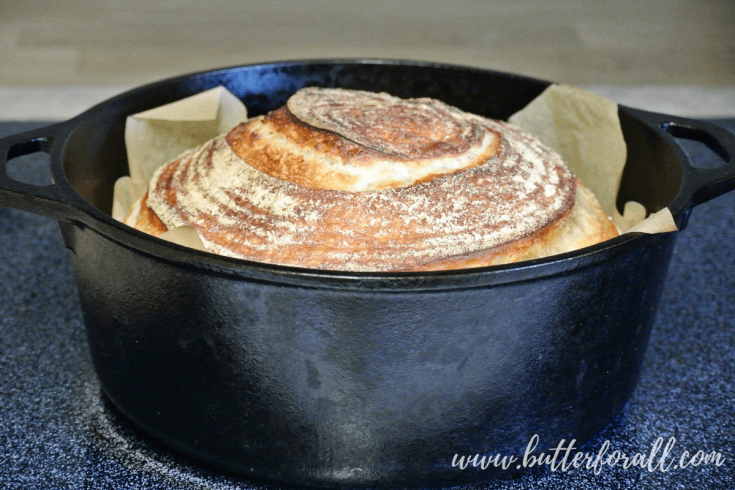 Sourdough Bread Baked In A Dutch Oven