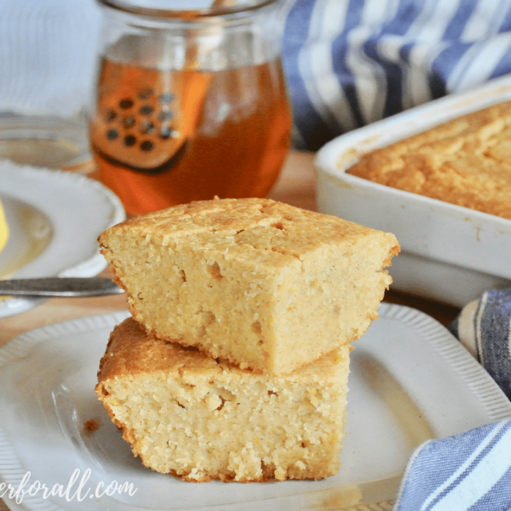 If you are craving a lightly sweetened cornbread made with real food ingredients then this is the recipe for you! This masa harina cornbread is made with properly prepared corn and sprouted wheat and sweetened with just a tad of honey for a perfectly balanced real food cornbread.