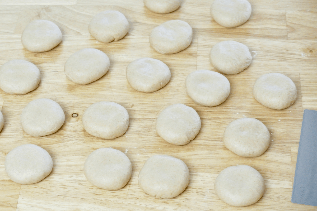 Formed dough balls.
