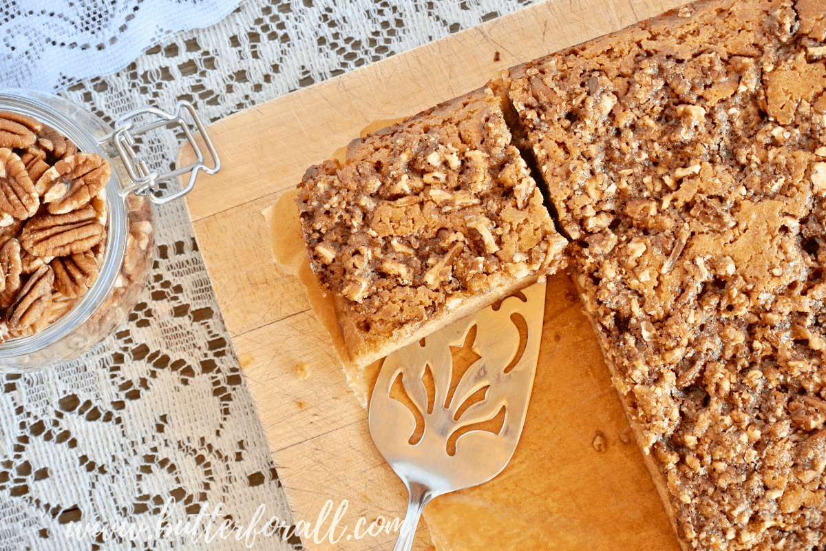 Serve a slice of this real food coffee cake for your friends. They won't be disappointed!