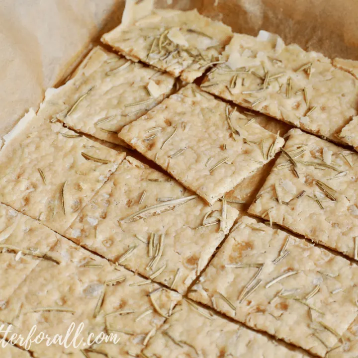 A pan of sourdough discard crackers fresh from the oven. #realfood #fermented #Sourodugh #starter #discard