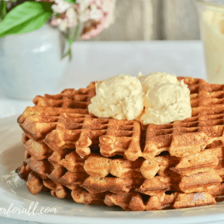 Crispy brown Carrot Cake Waffles