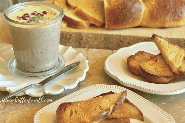 Perfectly toasted toast points made from this rich dough sourdough bread.