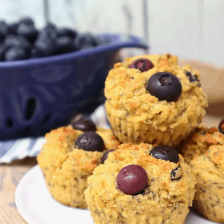 Blueberry Cornbread Muffins – Gluten Free and Egg Free