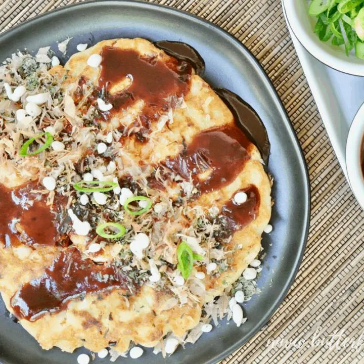 Sourdough Okonomiyaki with bacon.