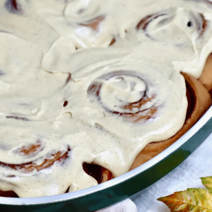 Giant Sourdough Cinnamon Rolls With Vanilla Cream Cheese Frosting