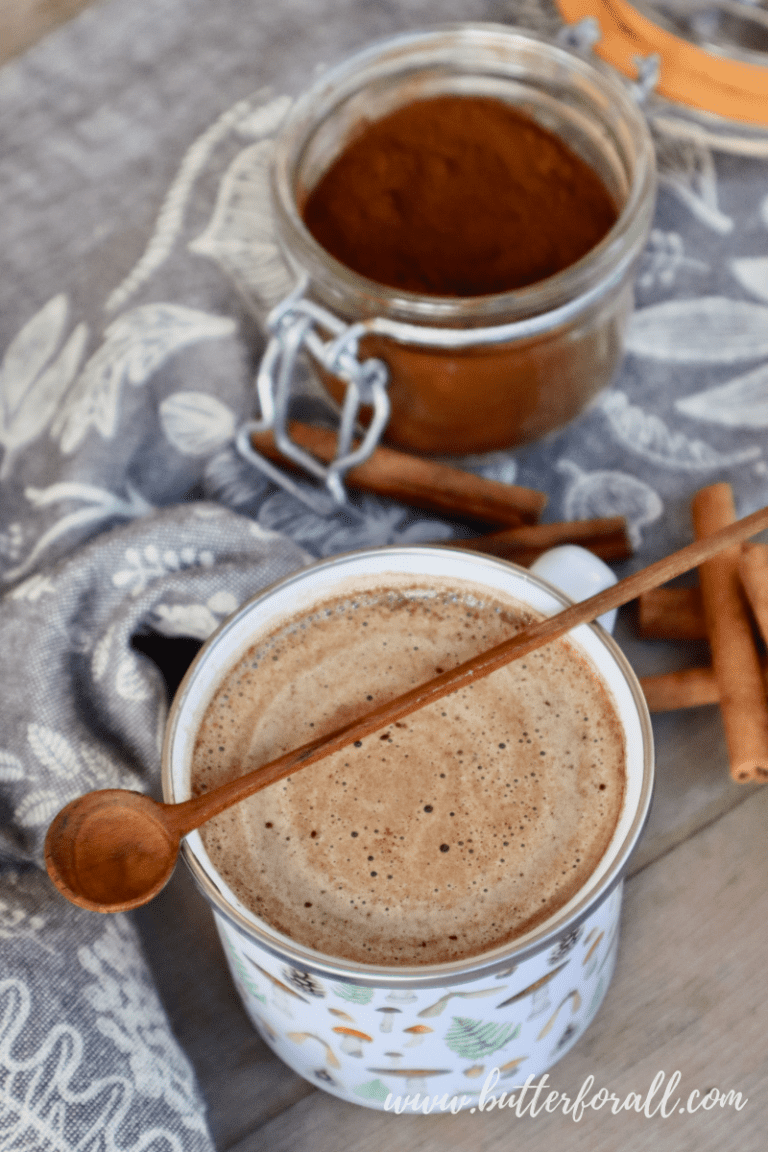 Mushroom and Carob Hot Chocolate Dairy Free, Sugar Free, and Chocolate Free • Butter For All