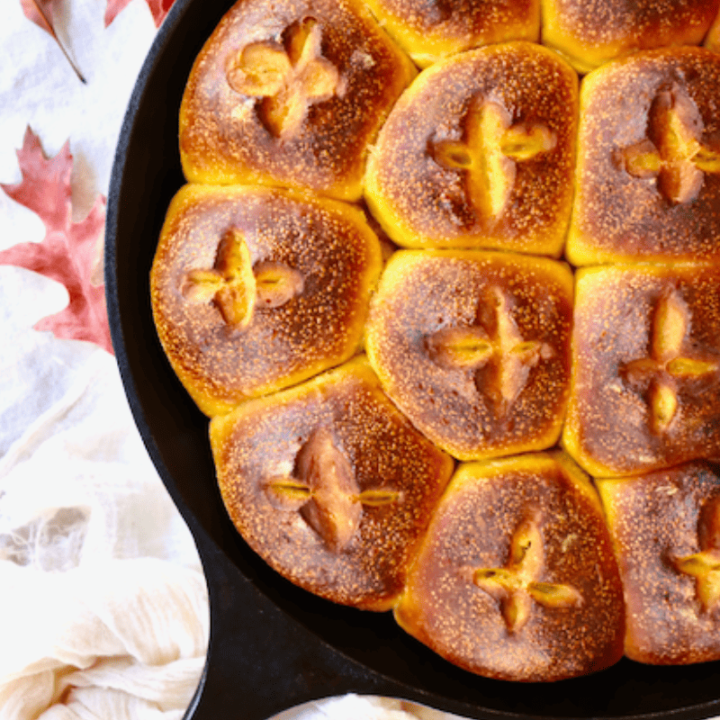 Sourdough Pumpkin Dinner Rolls